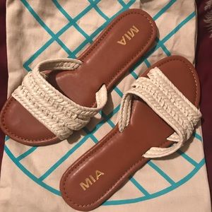Mia Liri Raffia Slide Sandal